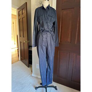 NWT Sexyshine navy blue long sleeve button up jumpsuit S or M
